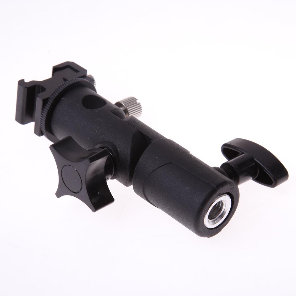 Swivel Light Stand Bracket E Type Hot-Shoe Flash Holder Adapter Universal 180-degree Angle Adjustment Accessories