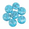 Blue Turquoise Round Cabochon Lot, Flat Back Turquoise Gemstones, Handmade Polished Stones for Jewelry Making