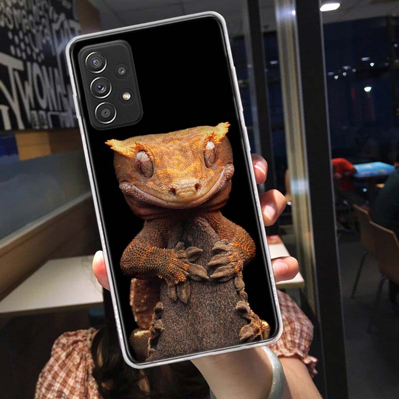 Lizards and Geckos Have Big Eyes Phone Case for Samsung A54 A57 A37 A17 A14 A15 A12 A24 A34 A55 A35 A25 A52S A07 A05S A04S A22 A