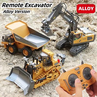 1:20 RC Excavator Dumper Car 2.4G Remote Control Engineering Vehicle Crawler Truck Bulldozer Toys for Boys Kids Christmas Gifts