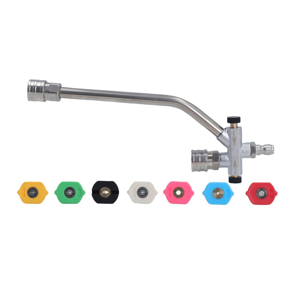Foam Cannon Dual Connector Accessory Pressure Washer Double Tip Attachment 1 4in Quick Connect with 7 Sprayer Nozzles