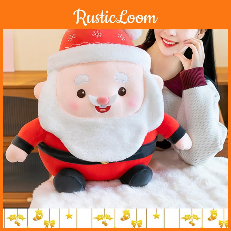 Plush Santa Claus Toy Cartoon Stuffed Animal Doll Room Decoration Kids Xmas Gift