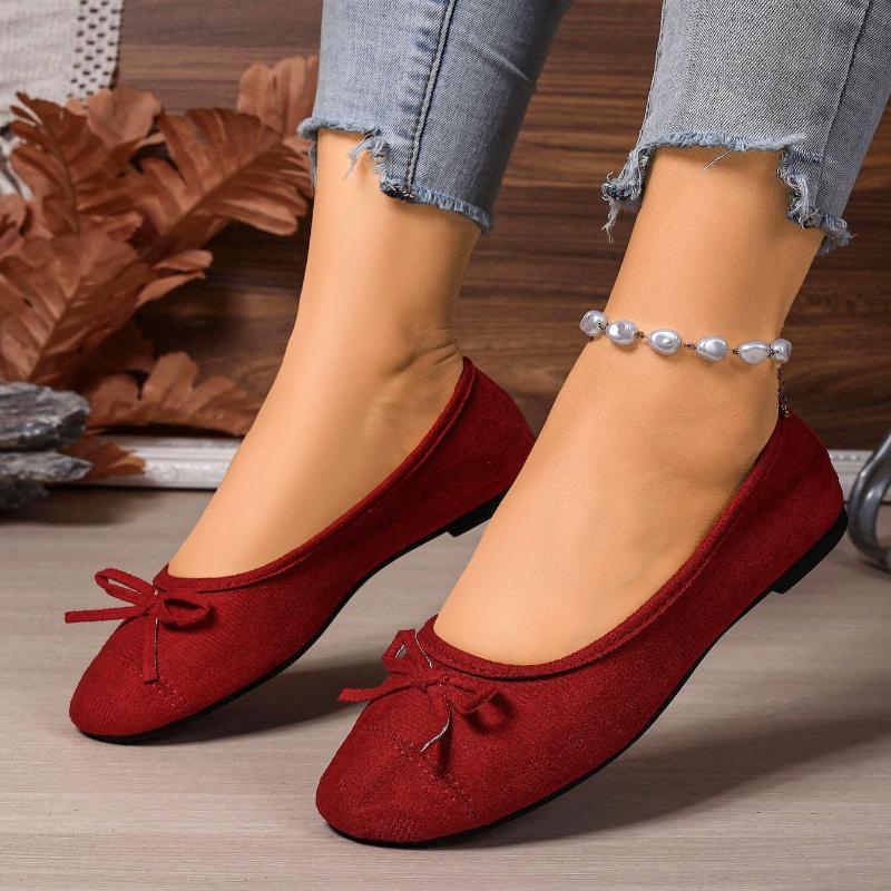 New Round Toe Retro Woman Shoes  Suede Casual Flat Shoes Fashion Shallow Slip on Ladies Elegant Ballerinas Shoes Soft Sole Flats