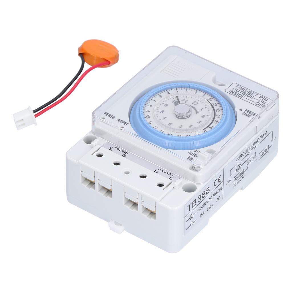 Timer Switch Mechanical Meter Dial Time Controller Din Rail Industrial Control Device 100‑240V