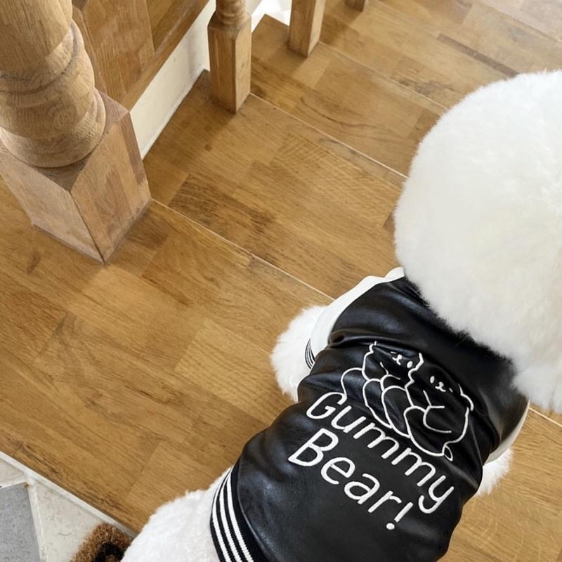 Letter Print Pet Baseball Clothing Winter Thickened Dog Sweatshirt Teddy Warm Clothes Bichon Frise Soft Pullover