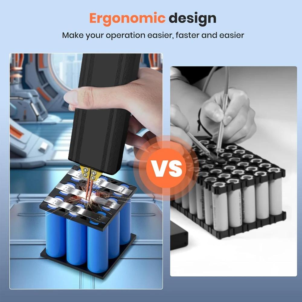 Handheld Battery Spot Welding Machine Portable 18650 Lithium Battery Nickel Sheet Nickel Strip Welding Aluminum Welding Head