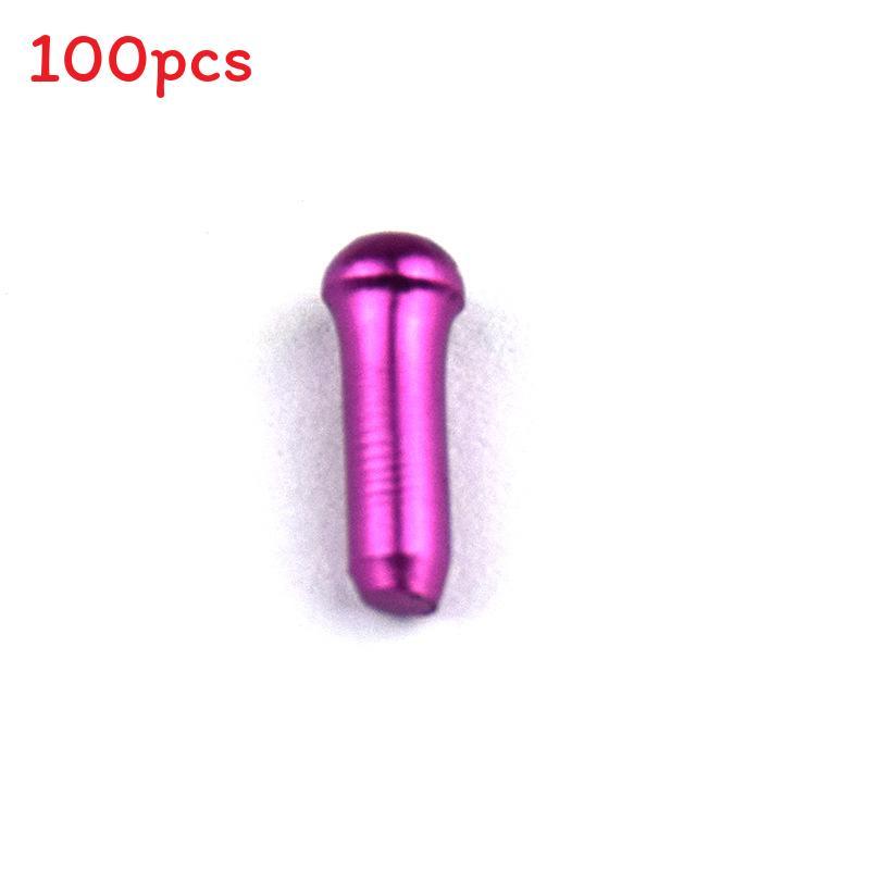 Bicycle Brake Cable End Caps Aluminum Alloy Colorful Set For Mountain Bike Maintenance