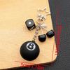Mini Realistic Cherry Black 8-Ball Pool Table Keychain Pendant