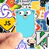10/30/50pcs Funny Geek Java Programming Cartoon Stickers for Laptop Stationery Waterproof Programming Luggage Sticker