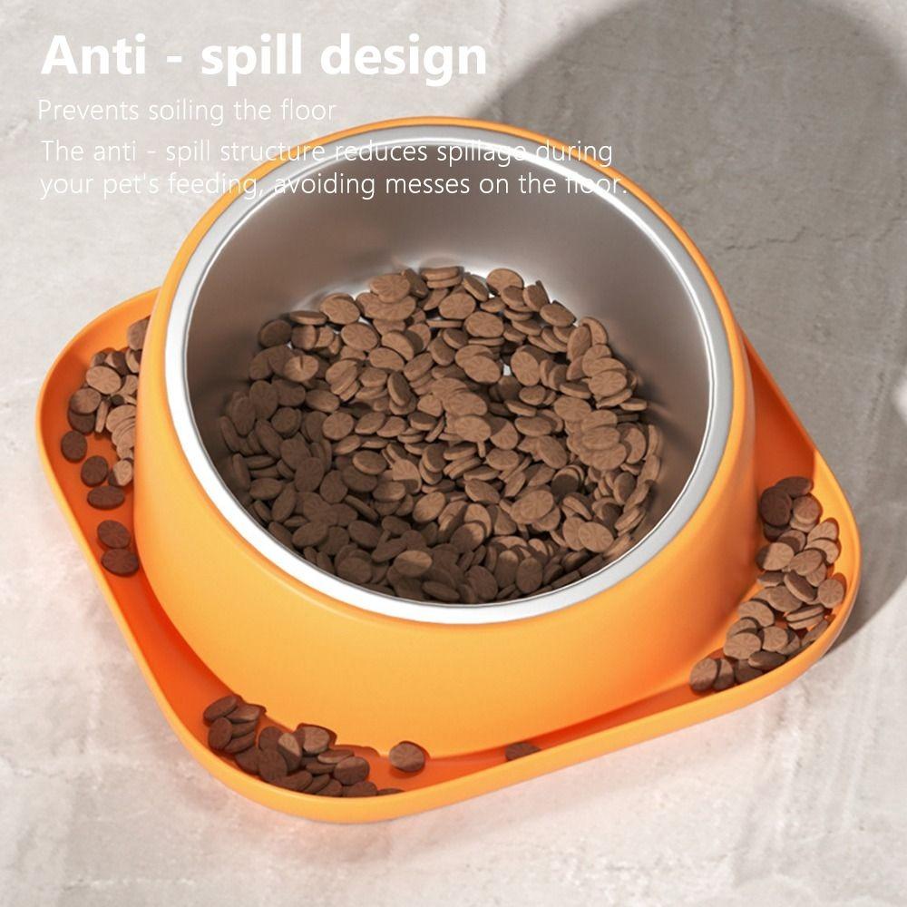 Anti-toppling Cat Food Bowl Elevated Dog Water Bowl Stable Pet Food Feeder  Pet Supplies