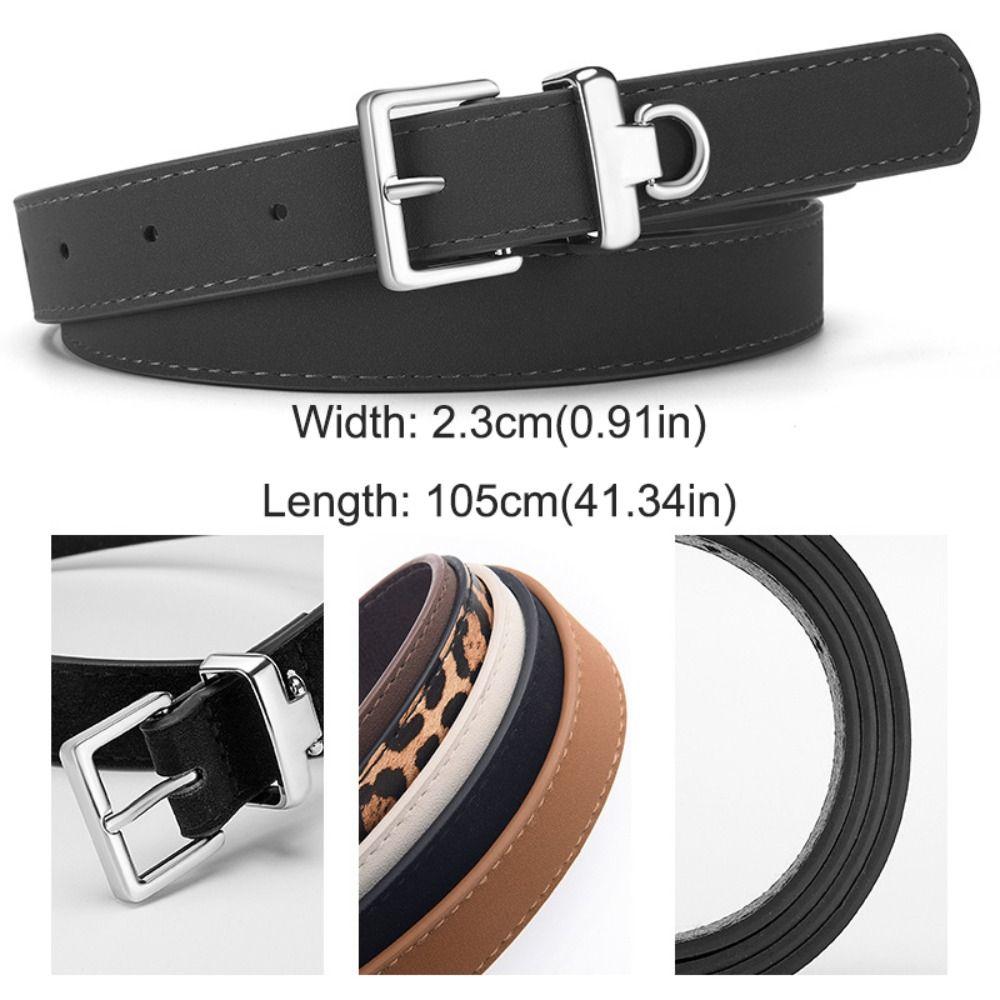 Pin Buckle Suede Leather Belt Luxury Design Waistband Trendy Frosted Waist Belt  For Women