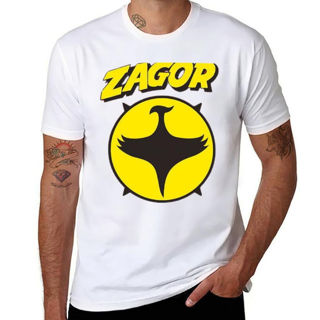 ZAGOR SYMBOL T-Shirt t shirts for man pack cotton anime t shirts oversize T-Shirt