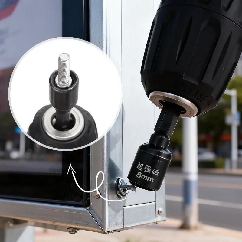 Hex Magnetic Nut Screwdriver Sockets Sleeve Electric Impact Socket Bit Adapter Screwdrivers Driver Drill Bits Handle Tools