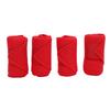 4 Pcs Horse Leg Wraps Soft Fleece Protective Horse Polo Leg Bandage Equestrian Supplies Red