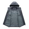 Winter Men's Outdoor Windproof Hooded Cargo Jacket Warm Pocket Detachable Cap Padded Jacket