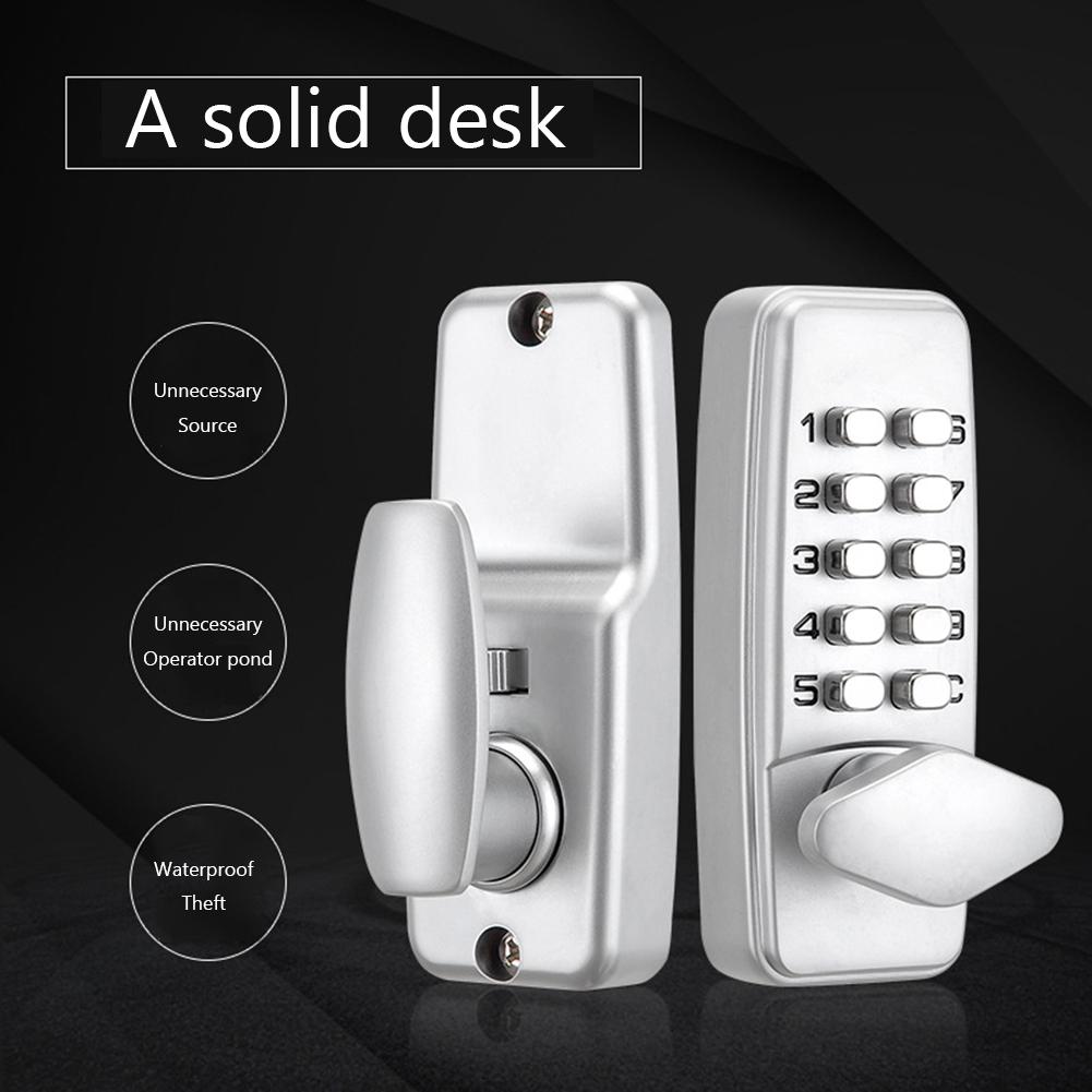 Metal Password Keyboard Lock Sturdy Waterproof Password Security Lock Antirust  Interchangeable Handle for Home Apartment