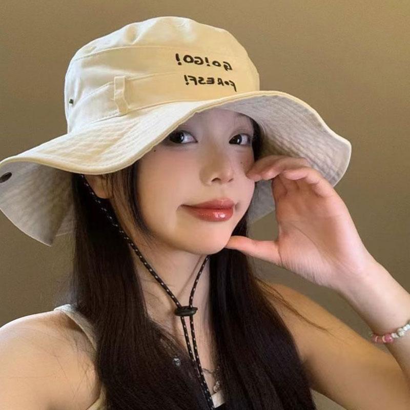 Fashion Solid Color Fisherman Hat for Women Summer Large Brim Western Cowboy Sun Visors Cap Girls Hiking Outdoor Basin Hat