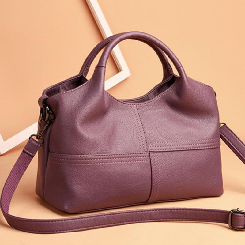 Hochwertige Damentasche, weiche PU-Lederhandtasche, Damen-Umhängetasche, solide Umhängetasche