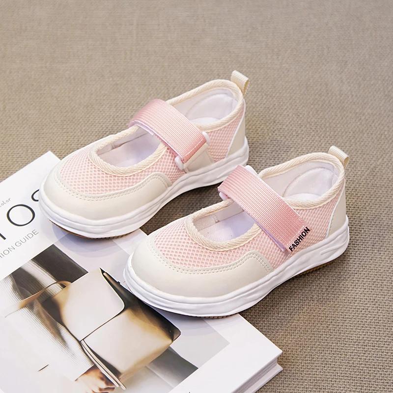 Kids Sneakers 2024 Spring Summer Fashion Breathable Girls Casual Shoes Air Mesh Classic Ins Hot Children School Shoes Soft Tide
