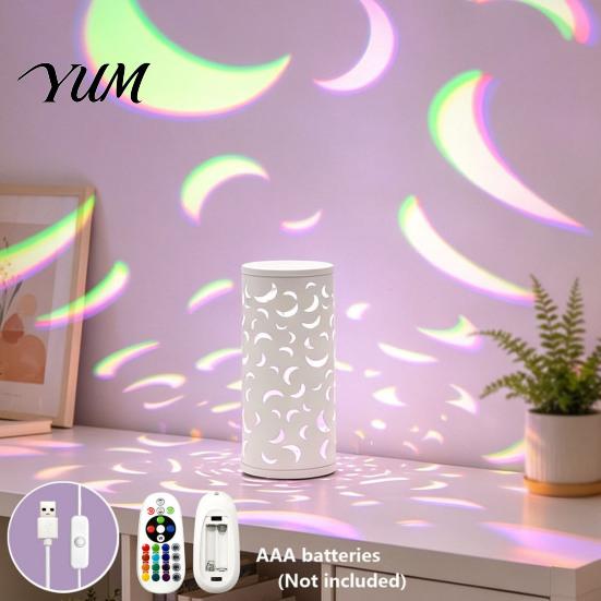 Home Decor Lighting USB Butterfly Projector Lamp, RGB 16 Colors Decorative Lamp with Remote Projection Light Control, Hollow-out LED Night for Bedroom