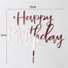 Neuer Happy Birthday Kuchentopper Roségold Herz Geburtstag Acryl Kuchentopper Für Kinder Geburtstagsparty Kuchen Dekorationen Babyparty