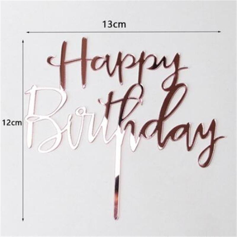 Neuer Happy Birthday Kuchentopper Roségold Herz Geburtstag Acryl Kuchentopper Für Kinder Geburtstagsparty Kuchen Dekorationen Babyparty