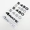 Glossy Black Silver S480 S500 S560 S580 S600 ABS Emblem for Mercedes Benz S W222 W223 Car Side Rear Badge Nameplate Logo Sticker QL0