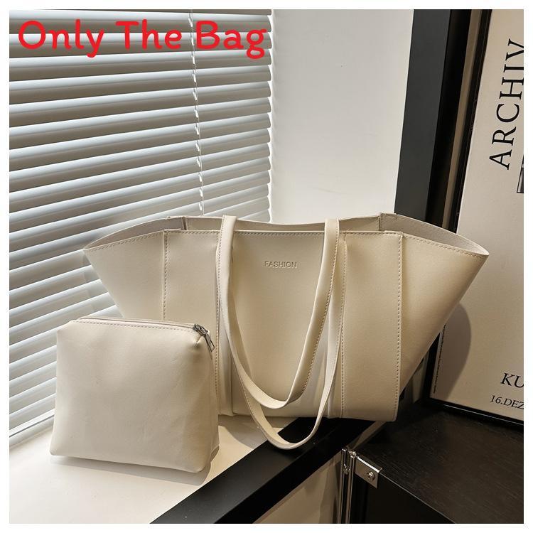 Pu Large Capacity Foldable Womens Tote Bag With Zipper Closure For Daily Use