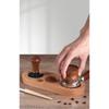 1 PC Coffee Tamper Base Fits 51/53mm And 58mm Coffee Machine Handles Beech Wood Coffees Tamper Stand Base With 4 Slot Bracket