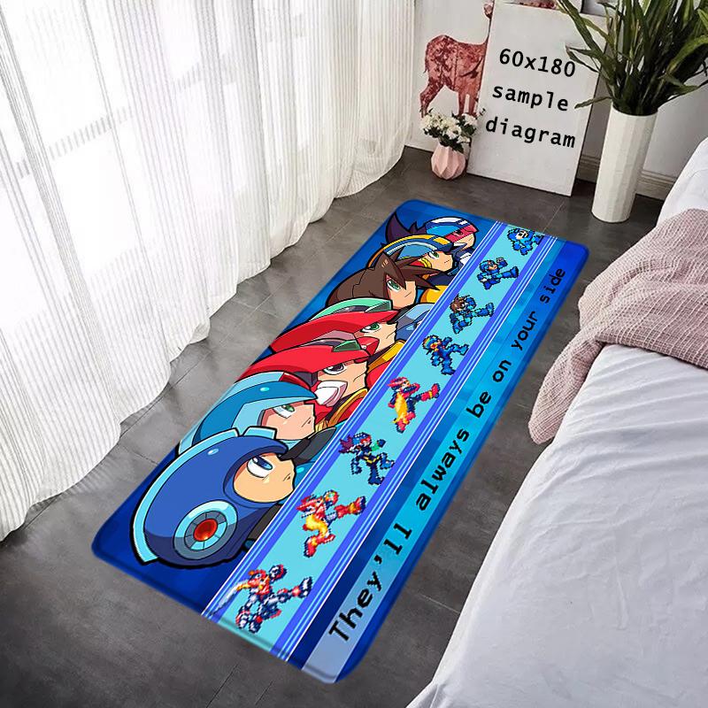 Interior Floor Mat Doormat Mega Man X8 Rockman Non-slip Foot Rug Rectangle Kitchen Carpet Bedroom Bedside Mats Home Decor