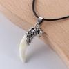 New Design Men Jewelry Boy Titanium Steel Wolf Tooth Necklace Domineering Pendant Fashion