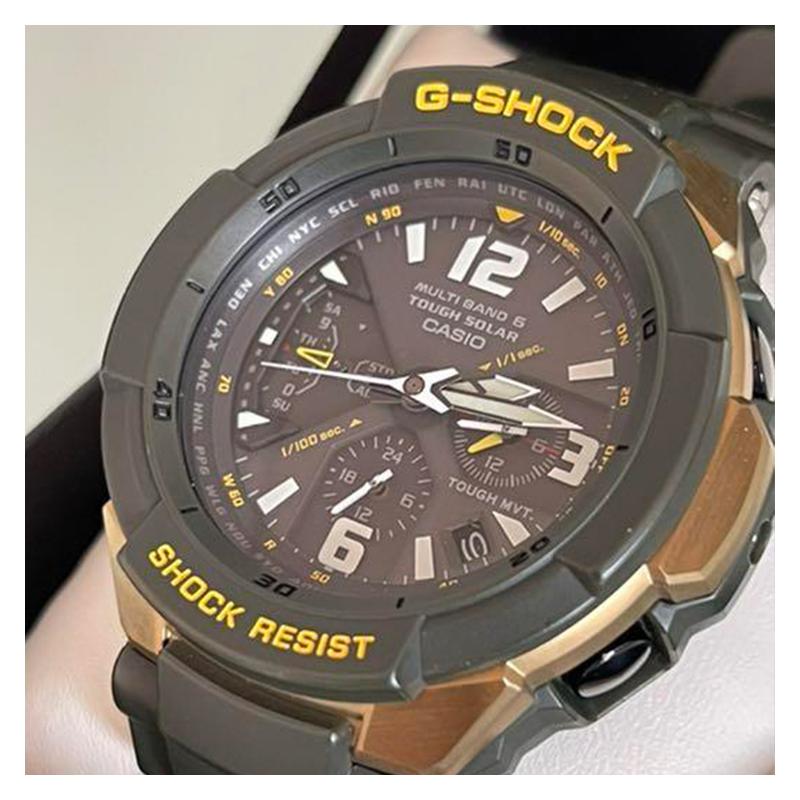 Casio G-SHOCK military green resin gravity quartz movement Japanese and Korean watch men's watch black dial G-1200G-1A