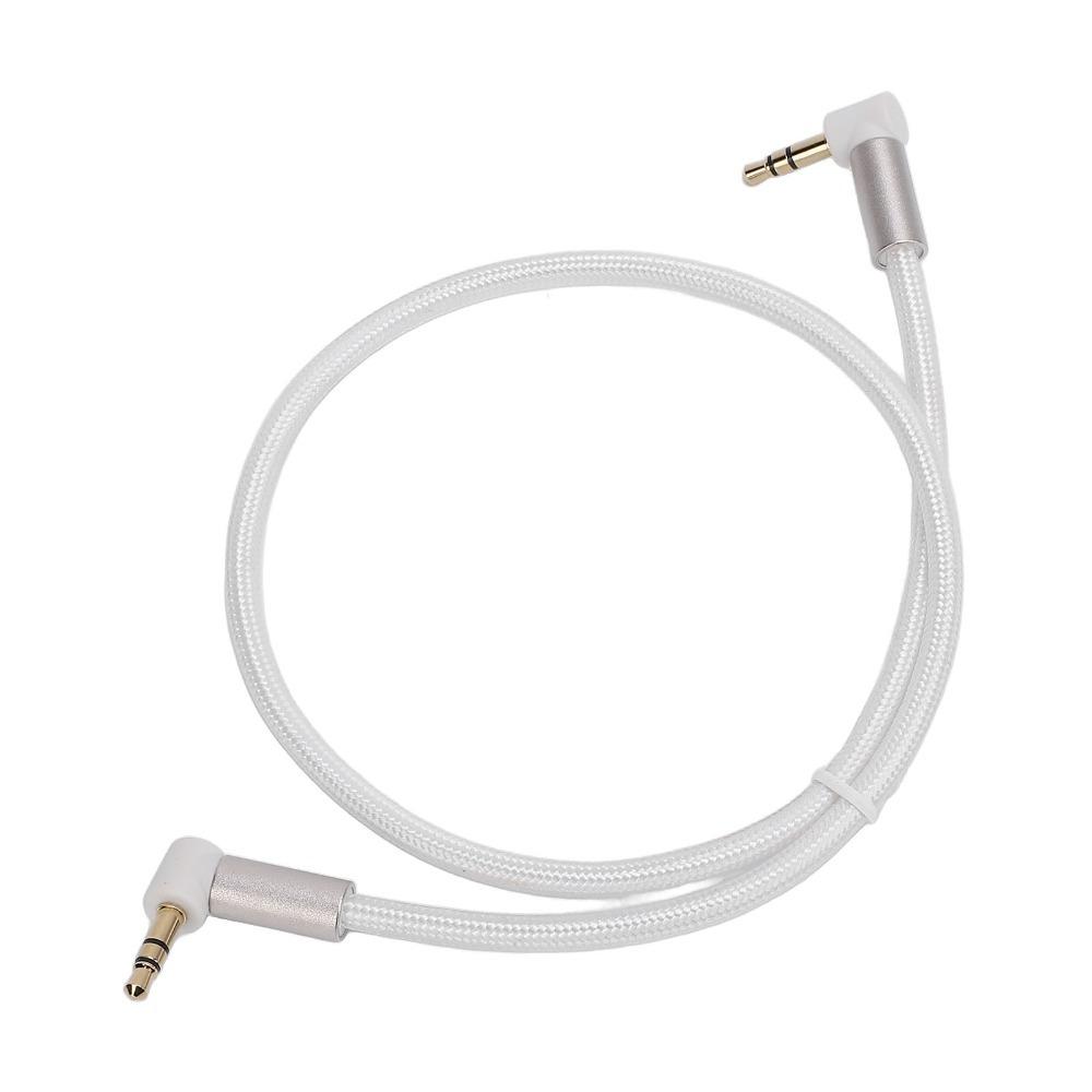 90 Degree Angle Stereo Auxiliary Cord Stereo Sound Support Male To Male Aux Cable  for Headphone