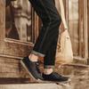 Fashion Hot Sale Men Leather Casual Shoes Soft Sole Walking Shoes Luxury Brand Lace-Up Lightweight Walking Shoes Outdoor Mens Sneakers