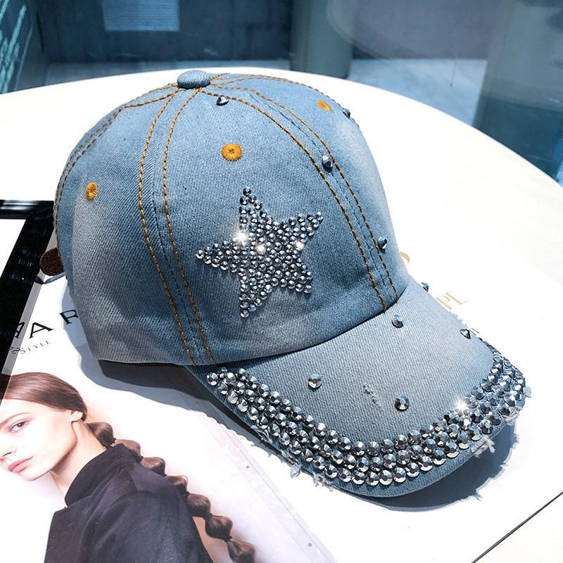 

JK Korean Solid Color Denim Baseball Cap Women Men Outdoor Snapback Sports Sun Visor Hat Hip Hop Street Adjustable Peaked Caps