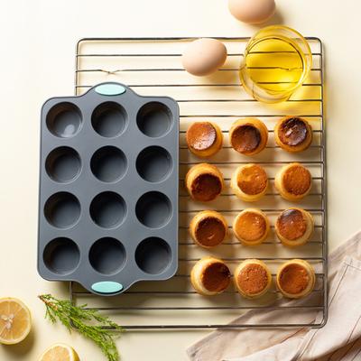 Silikon-Kuchenform mit 6/12 Mulden, Mini-Rillenrohrform, BPA-frei, antihaftbeschichtet, kleine Kuchenbackform, lebensmittelechte Silikonform, Geschenke für Bäcker, Mütter