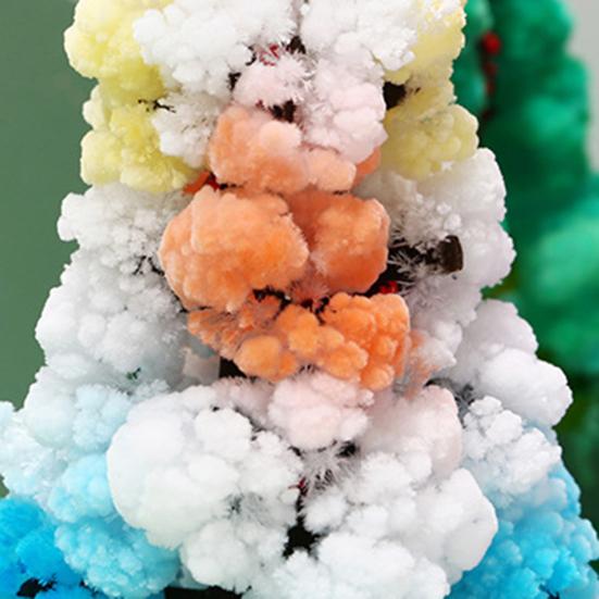 1 Set Mini Christmas Tree Toy DIY Faux Crystal Growing Tree Educational Crystallization Xmas Tree Toy Desktop Decoration Toddlers Boys Girls Gift