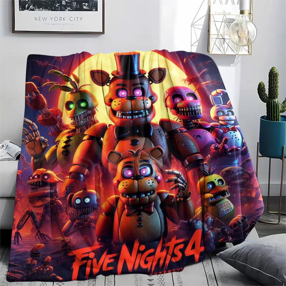 Five Nights Freddy'S Plushies Blanket Blanket Home Decor Office Rest Blanket Digital Printing Sheet