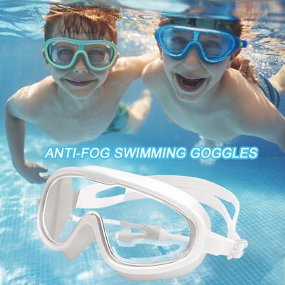 Schwimmbrille für Erwachsene mit Weitwinkel und Ohrstöpseln, Wasserdicht, Kein Auslaufen, Antibeschlag, Für Damen und Herren, Schwimmbrille, Tauch- und Schnorchelausrüstung