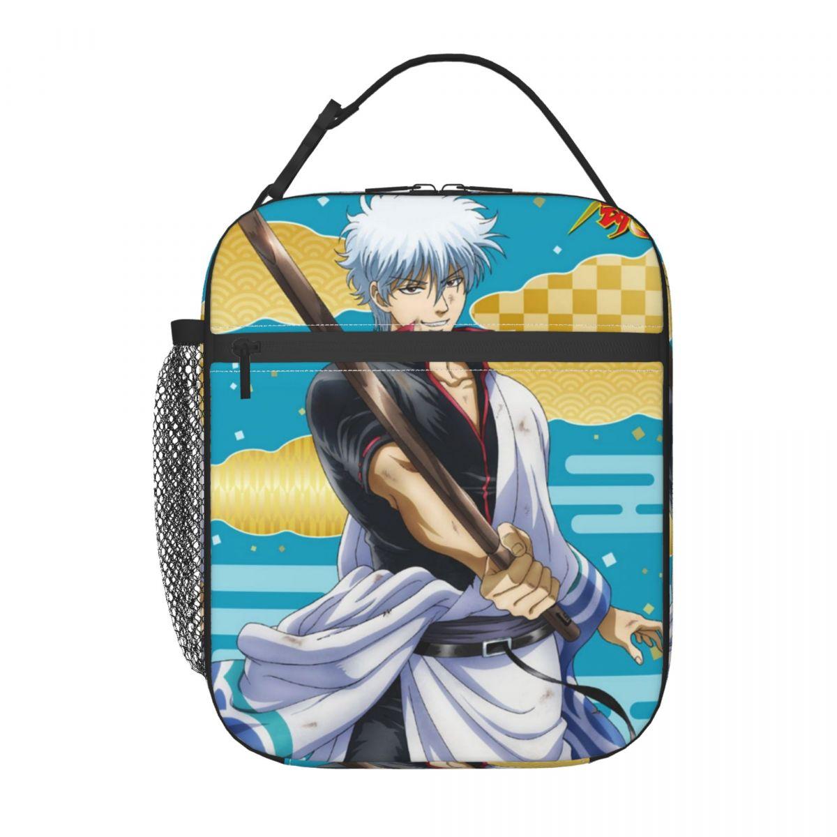 Custom G-Gintamaes Cartoon Lunch Bag Warm Cooler Insulated Lunch Box for School Food Portable Tote Bags One Size