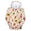 Christmas Fashion Print Loose Men'S And Women'S Thin Hooded Sweater