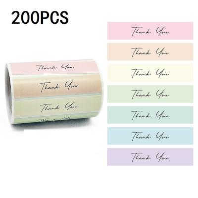 200 Stück, Aufrollbar, Danke, Dankeschön-Aufkleber, Verschlussaufkleber, Feiertagsgeschenke, Dekorative Etiketten
