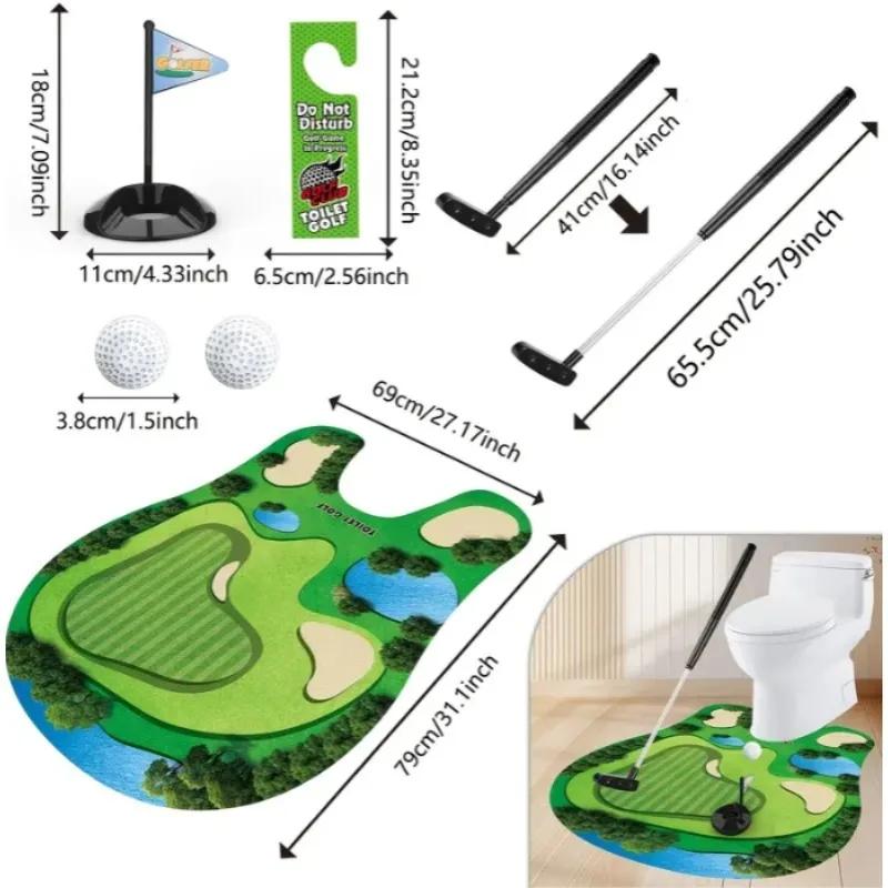 

Toilet Golf Ball Set Mini Golf Game Gag Gifts for Men Fun and Leisure for The Toilet Indoor Golf Entertainment for Dad