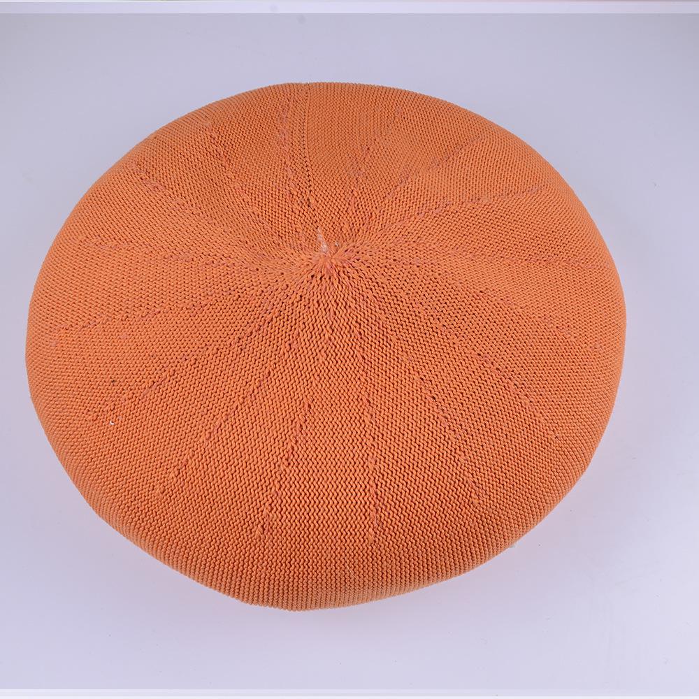 Beret Hat Women Spring Summer Hats For Women Retro Knitted Painter Cap Casual Trendy Design Solid Breathable Thin Cap Female New