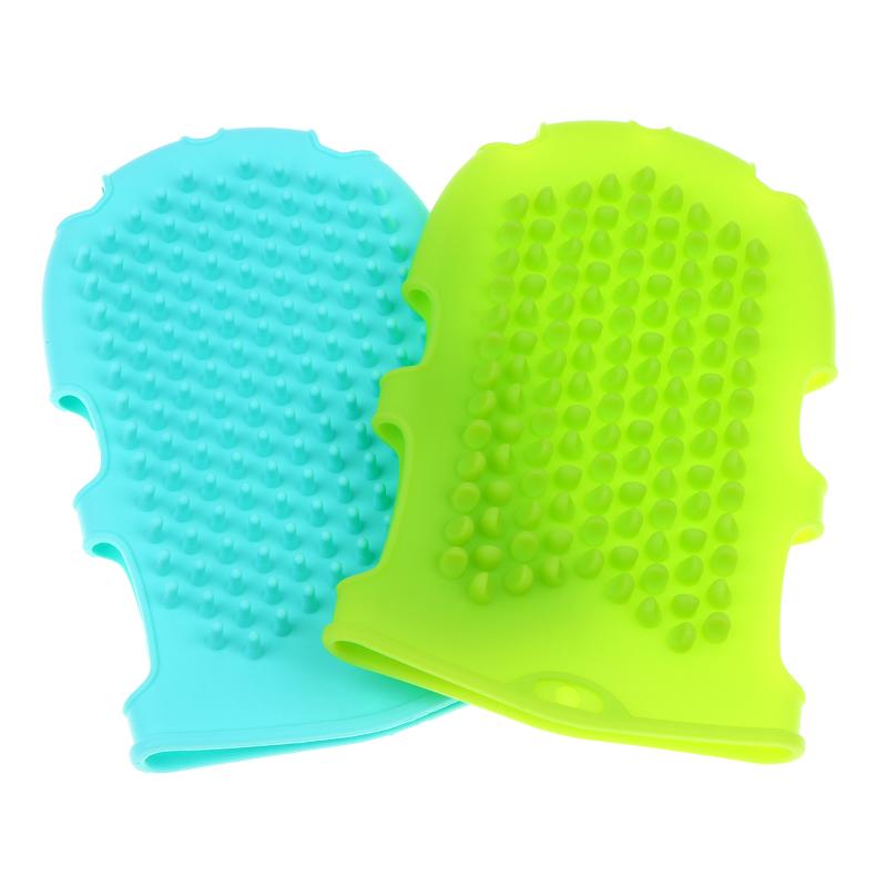 Hoge Schuimende Siliconen Badmassagehandschoenen Antislip Exfoliërende Lichaamsscrubber voor Douche Spa Huid Peeling in Huis