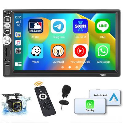 Autoradio 1 DIN Lecteur MP5 Carplay Autoradio Auto Stéréo Numérique Bluetooth Audio FM Musique Stéréo Avec Double Entrée USB AUX