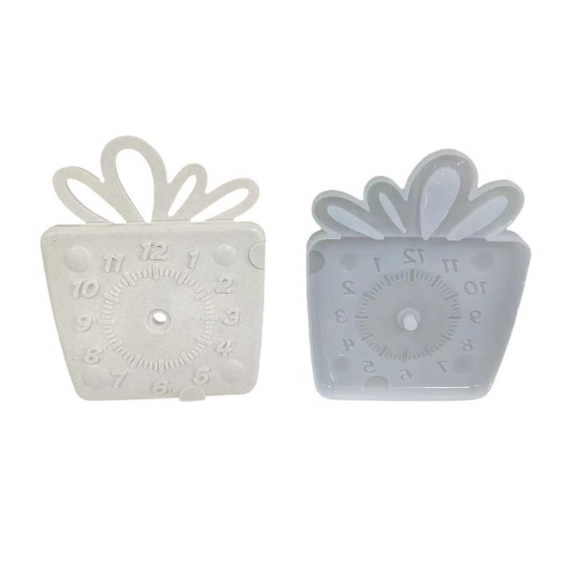 Christmas Gngerman Silicone Molds for Epoxy Resin, Clock Shaped Resin Silicone Molds for Candy Chocolate Fondant, Baking