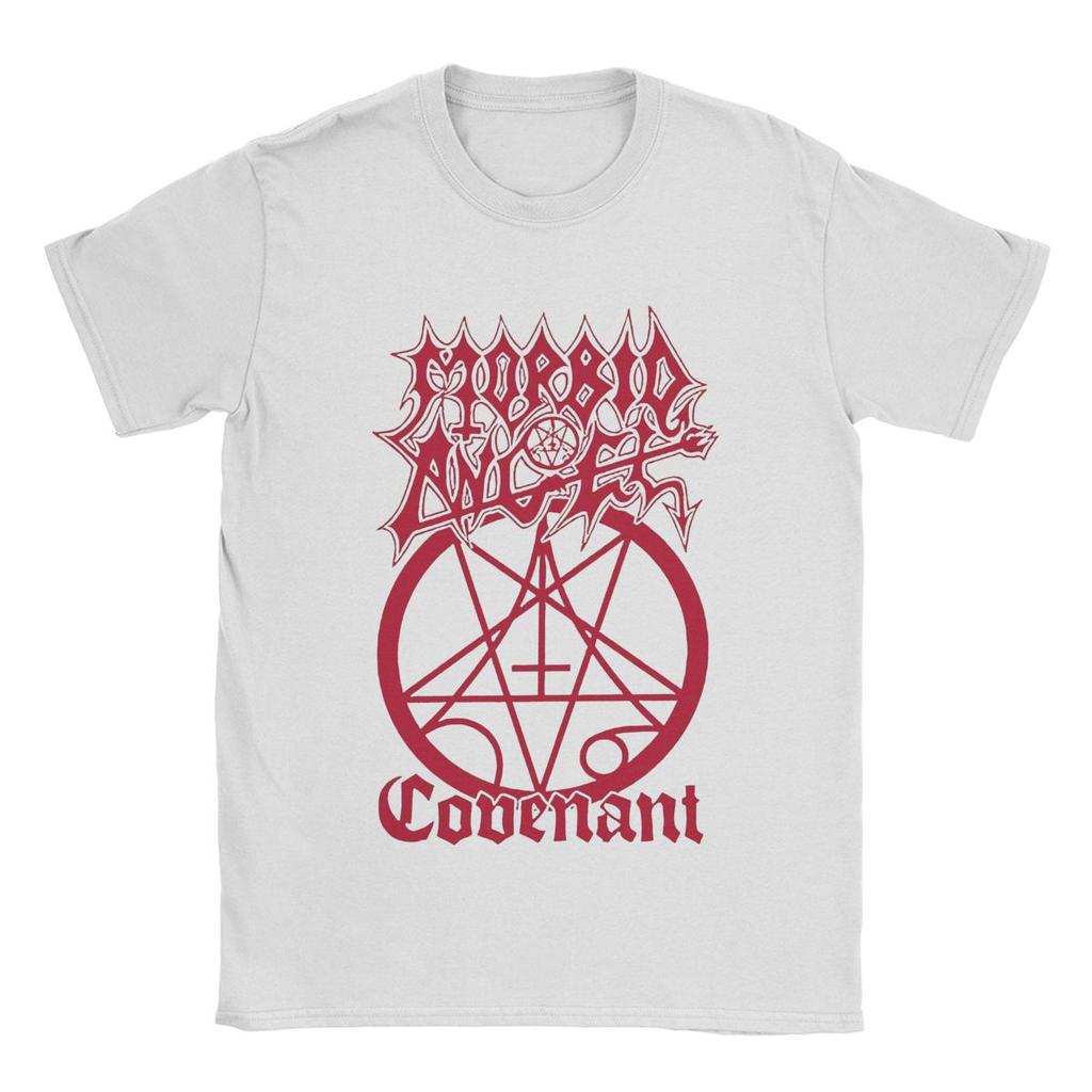 Morbid Angel T Shirts Unisexs Pure Cotton Casual TShirts Crewneck Music Band Tee Shirt Short Sleeve Clothes Graphic Printed