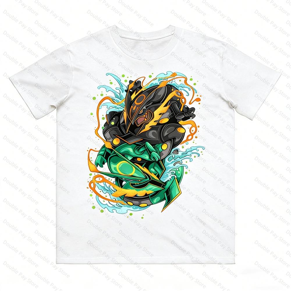 

Anime Pokémon Rayquaza Printed Cotton Tshirt for Unisexs Shirts Women tshirts Summer New Collection Fashion Short Sleeved Shirt S