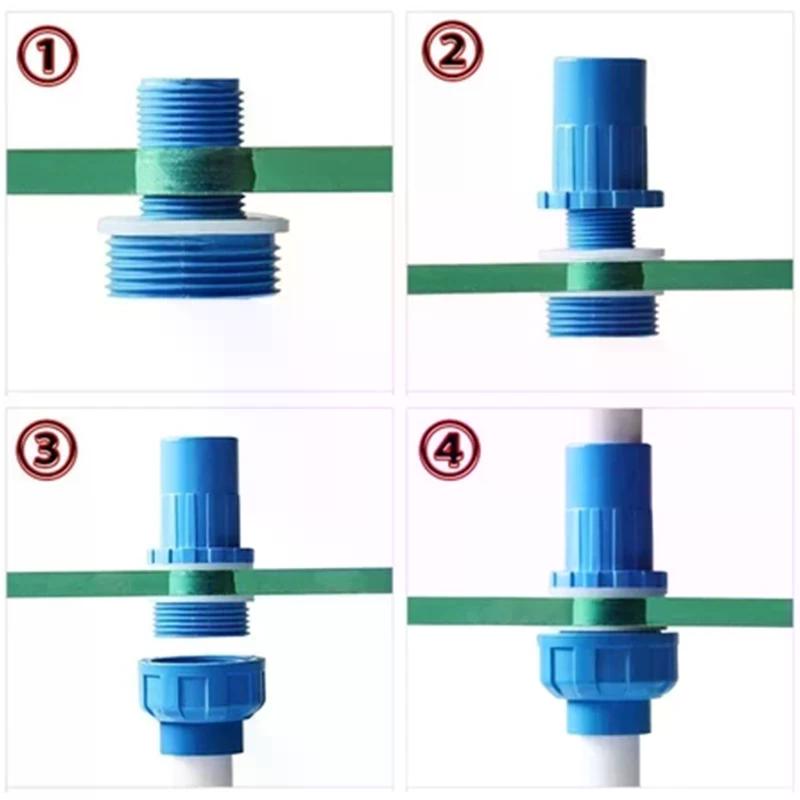 2pcs PVC Connectors 20/25/32mm for Fish Tank Drainage and Garden Pipe, Aquarium Outlet Connector
